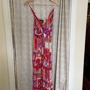 Angie Mixed Print Maxi Dress